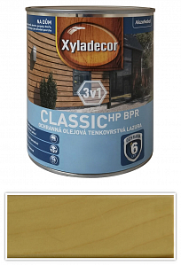 XYLADECOR Classic HP BPR 3v1 - ochranná olejová tenkovrstvová lazúra na drevo 0.75 l Bezfarebný