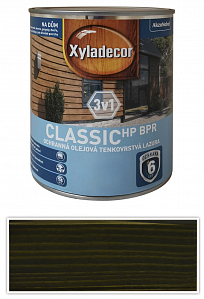 XYLADECOR Classic HP BPR 3v1 - ochranná olejová tenkovrstvová lazúra na drevo 0.75 l Jedľová zeleň