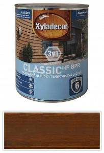 XYLADECOR Classic HP BPR 3v1 - ochranná olejová tenkovrstvová lazúra na drevo 0.75 l Gaštan