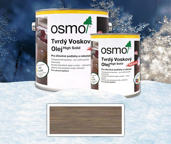 OSMO sada - tvrdý voskový olej farebný pre interiéry 2.5 l Grafit 3074 + 0.75 l ZADARMO