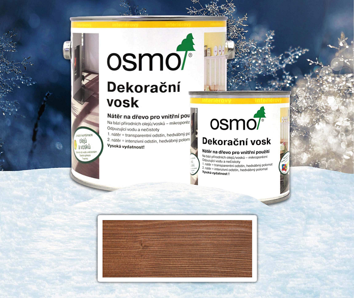 OSMO sada - dekoračný vosk transparentný 2.5 l Orech 3166 + 0.375 l ZADARMO