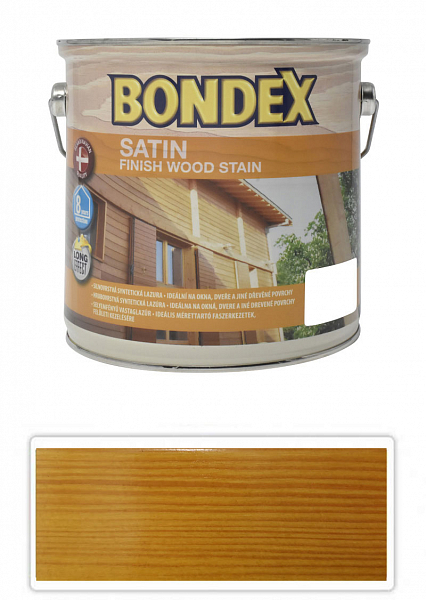 BONDEX Satin - silnovrstvová lazúra na ošetrenie dreva v exteriéri 2.5 l Svetlá borovica 901