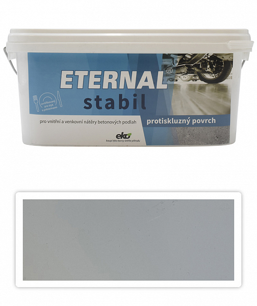 ETERNAL Stabil - vodou riediteľná farba na betónové podlahy 2.5 l Svetlosivá 02