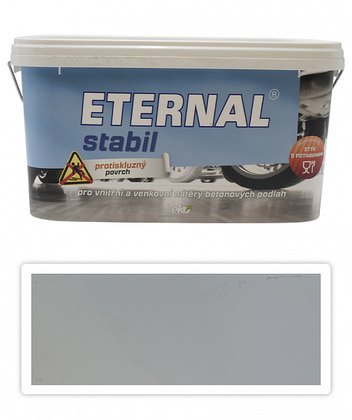 ETERNAL Stabil - vodou riediteľná farba na betónové podlahy 5 l Svetlosivá 02