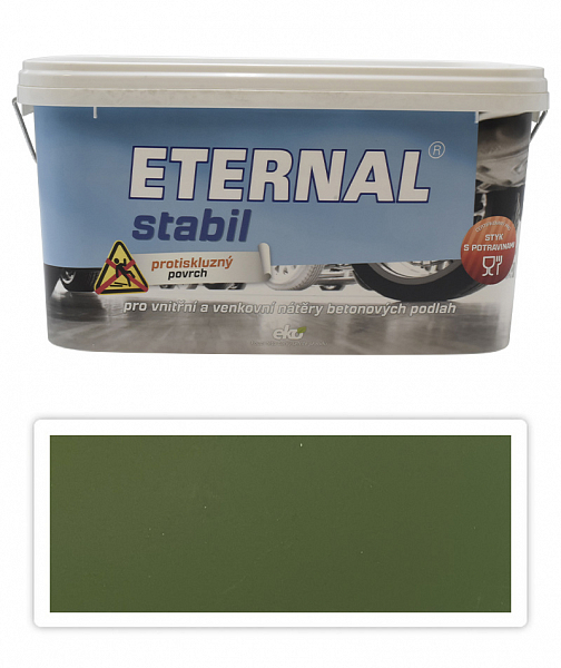 ETERNAL Stabil - vodou riediteľná farba na betónové podlahy 5 l Zelená 06