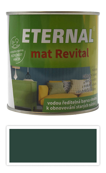 ETERNAL mat Revital - univerzálna vodou riediteľná akrylátová farba 0.35 l Zelená RAL 6005