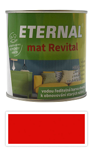ETERNAL mat Revital - univerzálna vodou riediteľná akrylátová farba 0.35 l Červená RAL 3020