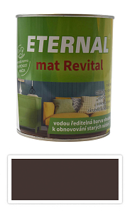 ETERNAL mat Revital - univerzálna vodou riediteľná akrylátová farba 0.7 l Tmavo hnedá RAL 8017