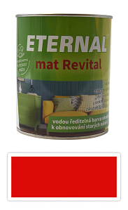 ETERNAL mat Revital - univerzálna vodou riediteľná akrylátová farba 0.7 l Červená RAL 3020