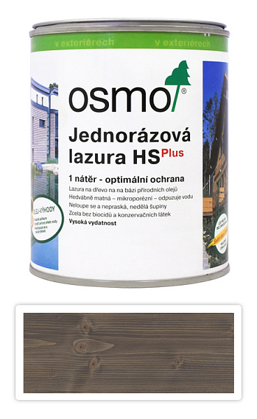 OSMO Jednorázová lazúra HS 0.75 l Kremeňovo sivá 9207