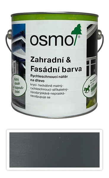 OSMO Záhradná a fasádna farba na drevo 2.5 l Dopravná šedá A 7542