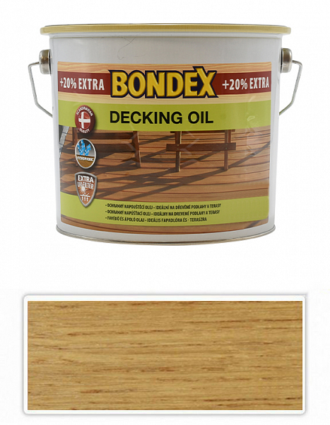 BONDEX Decking Oil - špeciálny napúšťací olej 3 l Bezfarebný (20 % zadarmo)