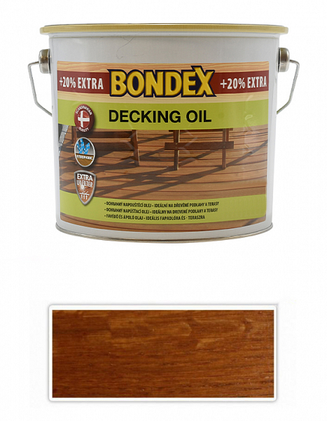 BONDEX Decking Oil - špeciálny napúšťací olej 3 l Teak (20 % zadarmo)