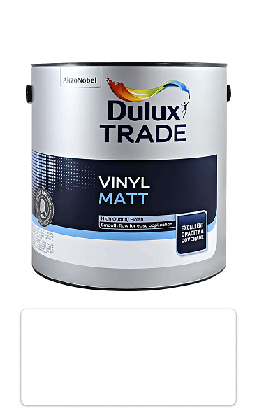 DULUX Trade Vinyl Matt PBW - prémiová maliarska farba do interiéru 2.5 l Biela