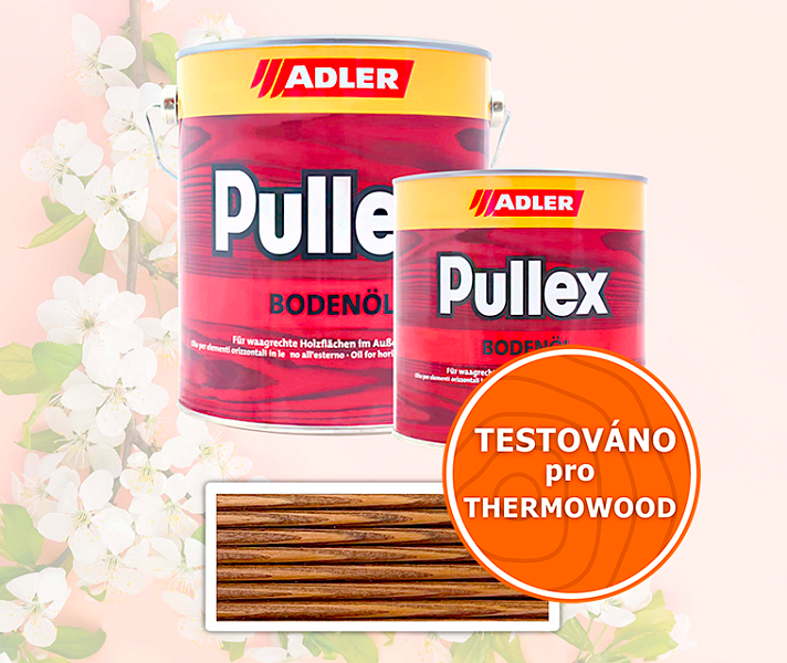 ADLER sada - Pullex Bodenöl - terasový olej 2.5 l Kongo + 0.75 l ZADARMO 50528