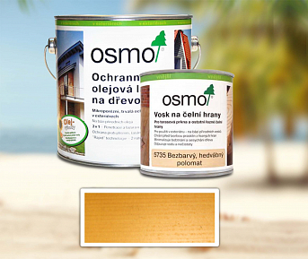 OSMO sada - Ochranná olejová lazúra 2.5 l Pínia 710 + Vosk na rezné hrany 0.375 l Bezfarebný ZADARMO