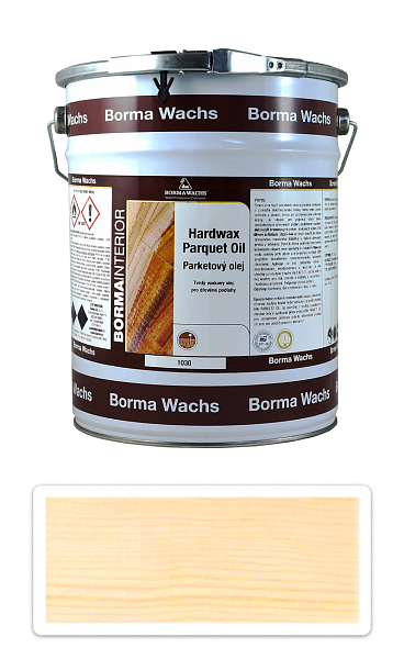 BORMA Hardwax Parkett Oil - tvrdý voskový olej na parkety 5 l Bezfarebný