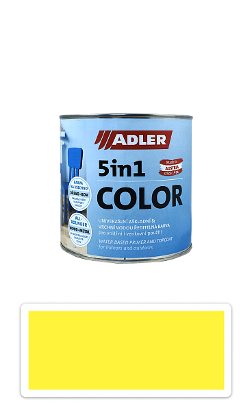 ADLER 5in1 Color - univerzálna vodou riediteľná farba 0.75 l Schwefelgelb / Sírovo žltá RAL 1016