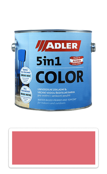ADLER 5in1 Color - univerzálna vodou riediteľná farba 2.5 l Altrosa / Staroružová RAL 3014