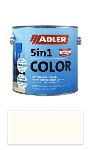ADLER 5in1 Color - univerzálna vodou riediteľná farba 2.5 l Cremeweiss / Krémová RAL 9001