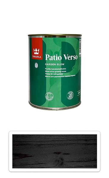 TIKKURILA Patio Verso - olej na vyvýšené záhony 0.9 l Čierný
