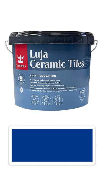 TIKKURILA Luja Ceramic Tiles - farba na keramické obklady 2.7 l Signalblau / Signálna modrá RAL 5005