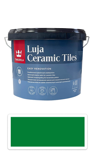 TIKKURILA Luja Ceramic Tiles - farba na keramické obklady 2.7 l Türkisgrün/Tyrkysová zelená RAL 6016