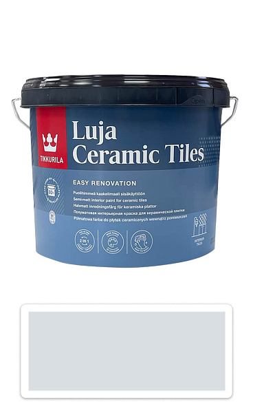 TIKKURILA Luja Ceramic Tiles - farba na keramické obklady 2.7 l Lichtgrau / Svetlo šedá RAL 7035