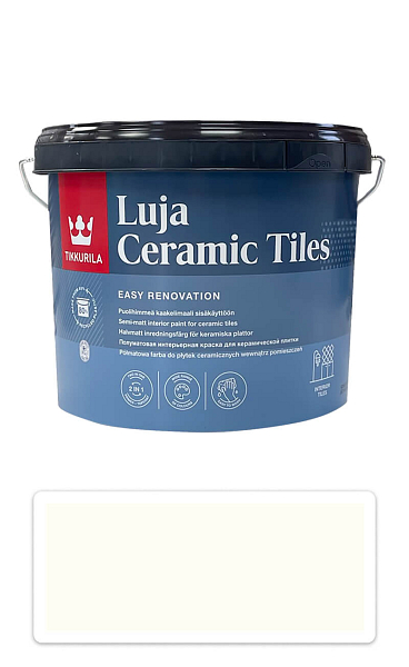 TIKKURILA Luja Ceramic Tiles - farba na keramické obklady 2.7 l Cremeweiss / Krémová RAL 9001