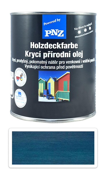 PNZ Krycí prírodný olej 0.75 l Royalblau / Kráľovská modrá