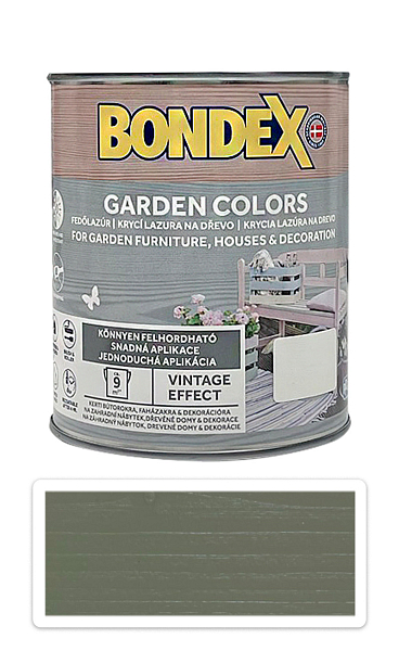 BONDEX Garden Colors - dekoratívna silnovrstvová lazúra na drevo, betón a kov 0.75 l Grantine