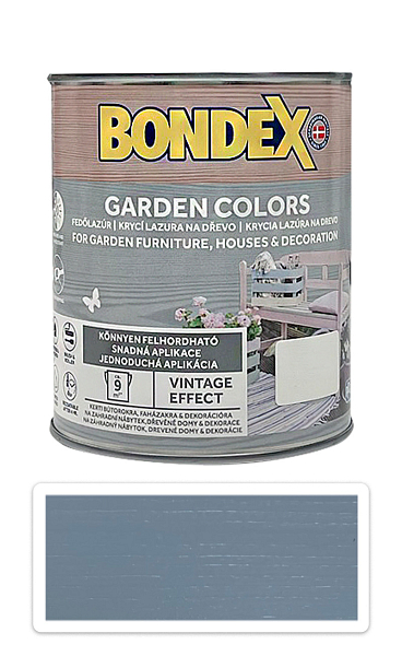 BONDEX Garden Colors - dekoratívna silnovrstvová lazúra na drevo, betón a kov 0.75 l Bluebell