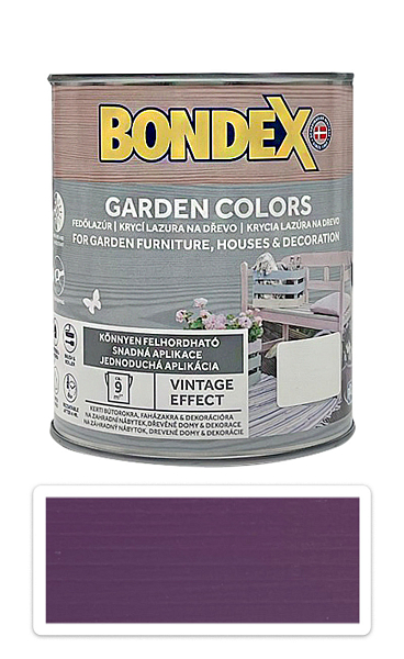 BONDEX Garden Colors - dekoratívna silnovrstvová lazúra na drevo, betón a kov 0.75 l Lavender