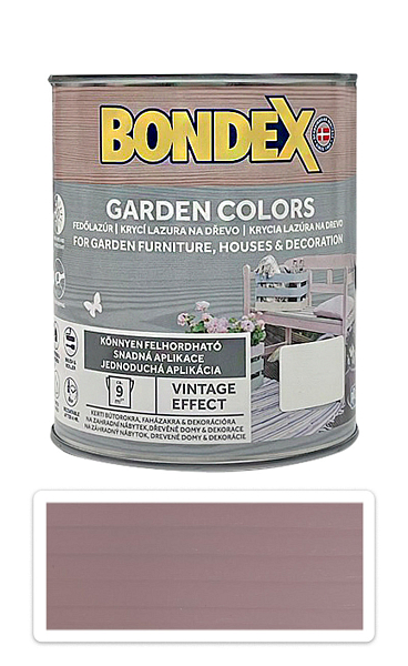 BONDEX Garden Colors - dekoratívna silnovrstvová lazúra na drevo, betón a kov 0.75 l Magnolia