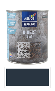 TESSAROL Direct 3in1 - antikorózna farba na kov 0.75 l Antracitovo sivá RAL 7016