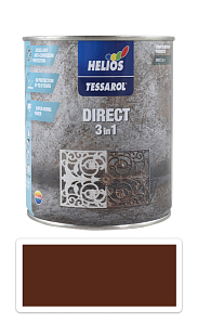 TESSAROL Direct 3in1 - antikorózna farba na kov 0.75 l Stredne hnedá RAL 8011