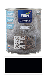 TESSAROL Direct 3in1 - antikorózna farba na kov 0.75 l Čierna RAL 9005