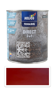 TESSAROL Direct 3in1 - antikorózna farba na kov 0.75 l Červenohnedá