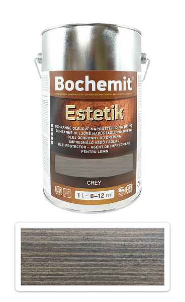 BOCHEMIT Estetik Vintage - olejová lazúra 5 l Sivá