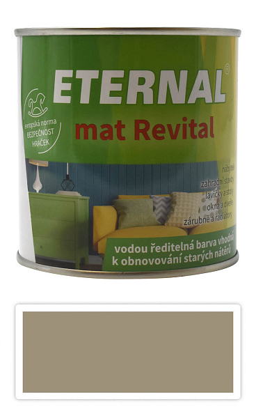ETERNAL mat Revital - univerzálna vodou riediteľná akrylátová farba 0.35 l Šedobéžová RAL 1019