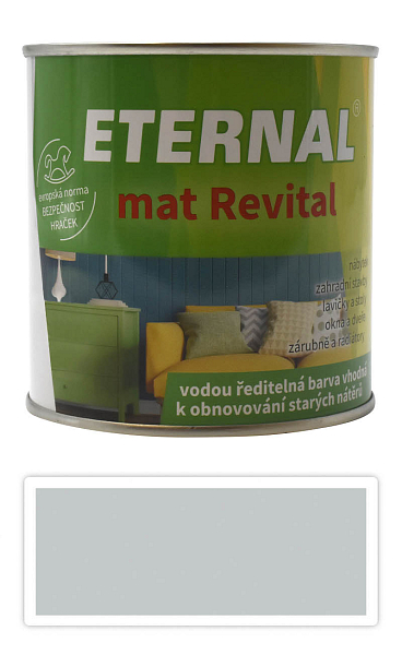 ETERNAL mat Revital - univerzálna vodou riediteľná akrylátová farba 0.35 l Svetlosivá RAL 7035 