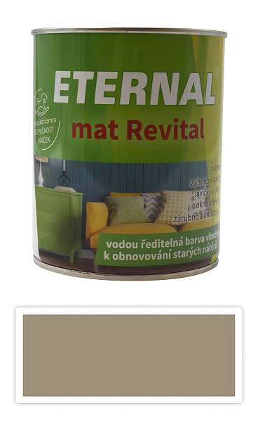 ETERNAL mat Revital - univerzálna vodou riediteľná akrylátová farba 0.7 l Šedobéžová RAL 1019