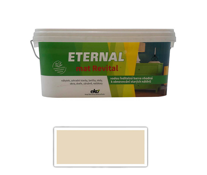 ETERNAL mat Revital - univerzálna vodou riediteľná akrylátová farba 2.8 l Slonová kosť RAL 1015