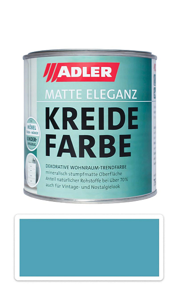 ADLER Kreidefarbe - univerzálna vodou riediteľná kriedová farba do interiéru 0.375 l Gletscherspalte