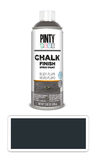 PINTYPLUS CHALK - kriedová farba v spreji na rôzne povrchy 400 ml Čierna CK799