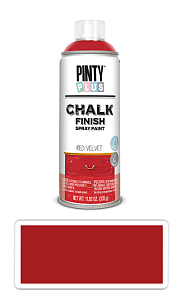 PINTYPLUS CHALK - kriedová farba v spreji na rôzne povrchy 400 ml Zametovo červená CK804