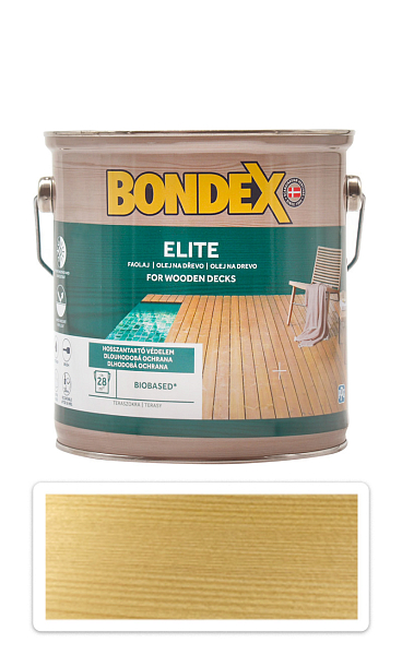 BONDEX Elite - odolný rýchloschnúci ochranný olej na drevo v exteriéri 2.5 l Bezfarebný