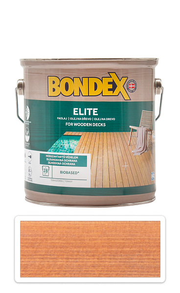 BONDEX Elite - odolný rýchloschnúci ochranný olej na drevo v exteriéri 2.5 l Teak