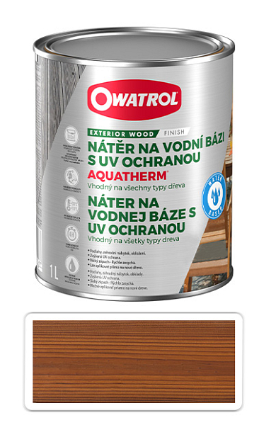 OWATROL Aquatherm - UV ochranný náter na drevené povrchy v interiéri a exteriéri 1 l Honey