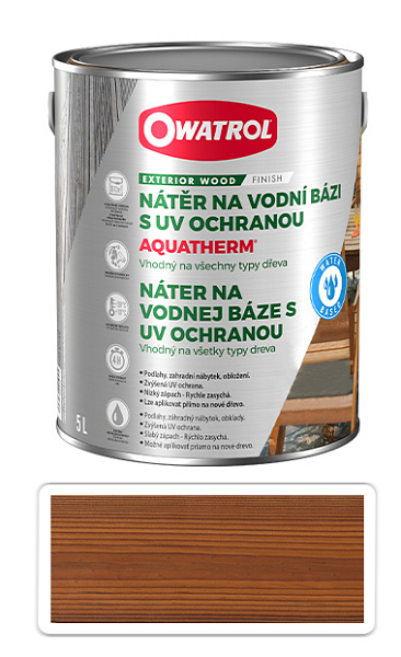 OWATROL Aquatherm - UV ochranný náter na drevené povrchy v interiéri a exteriéri 5 l Honey